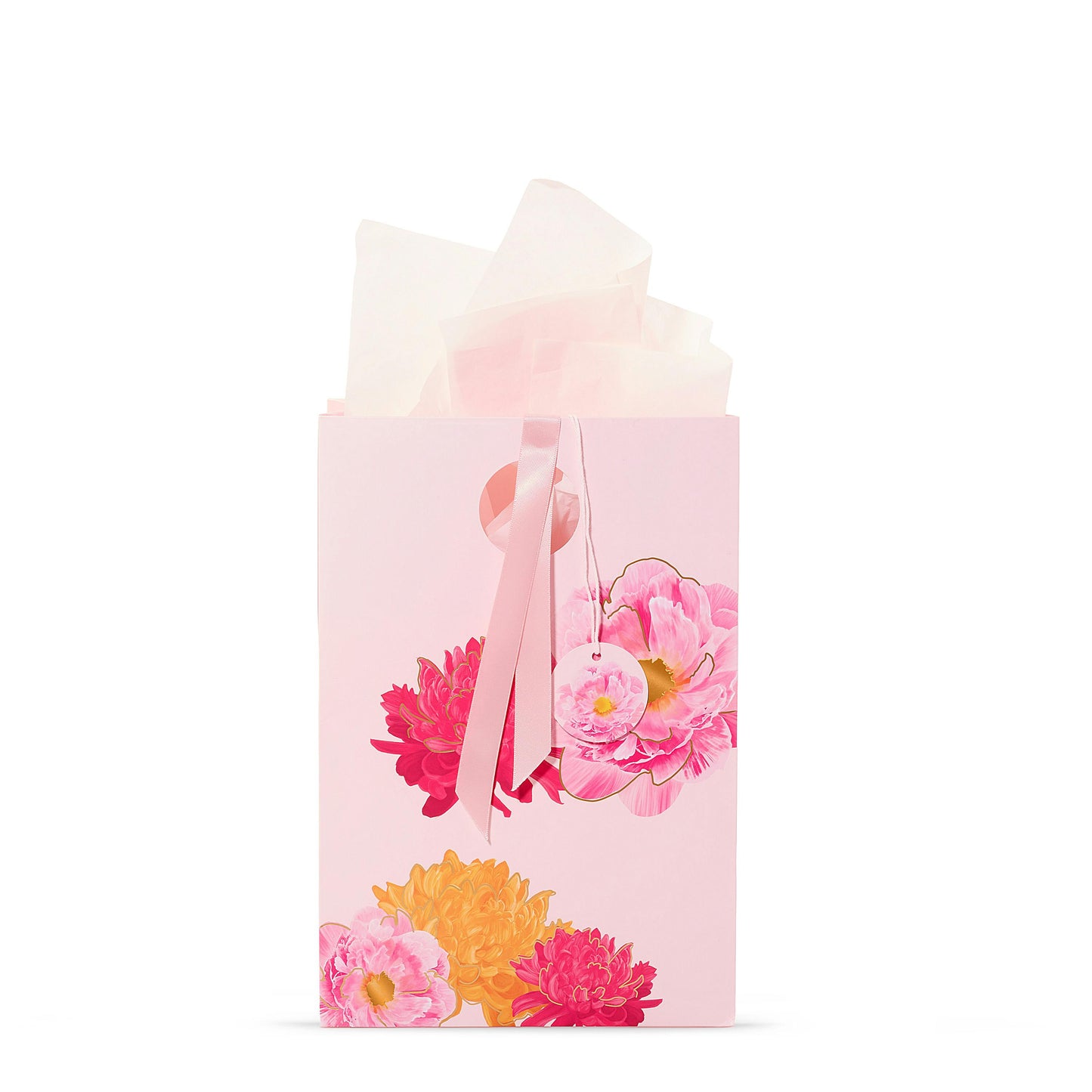 Pink Peony Floral Gift Bag QI0K