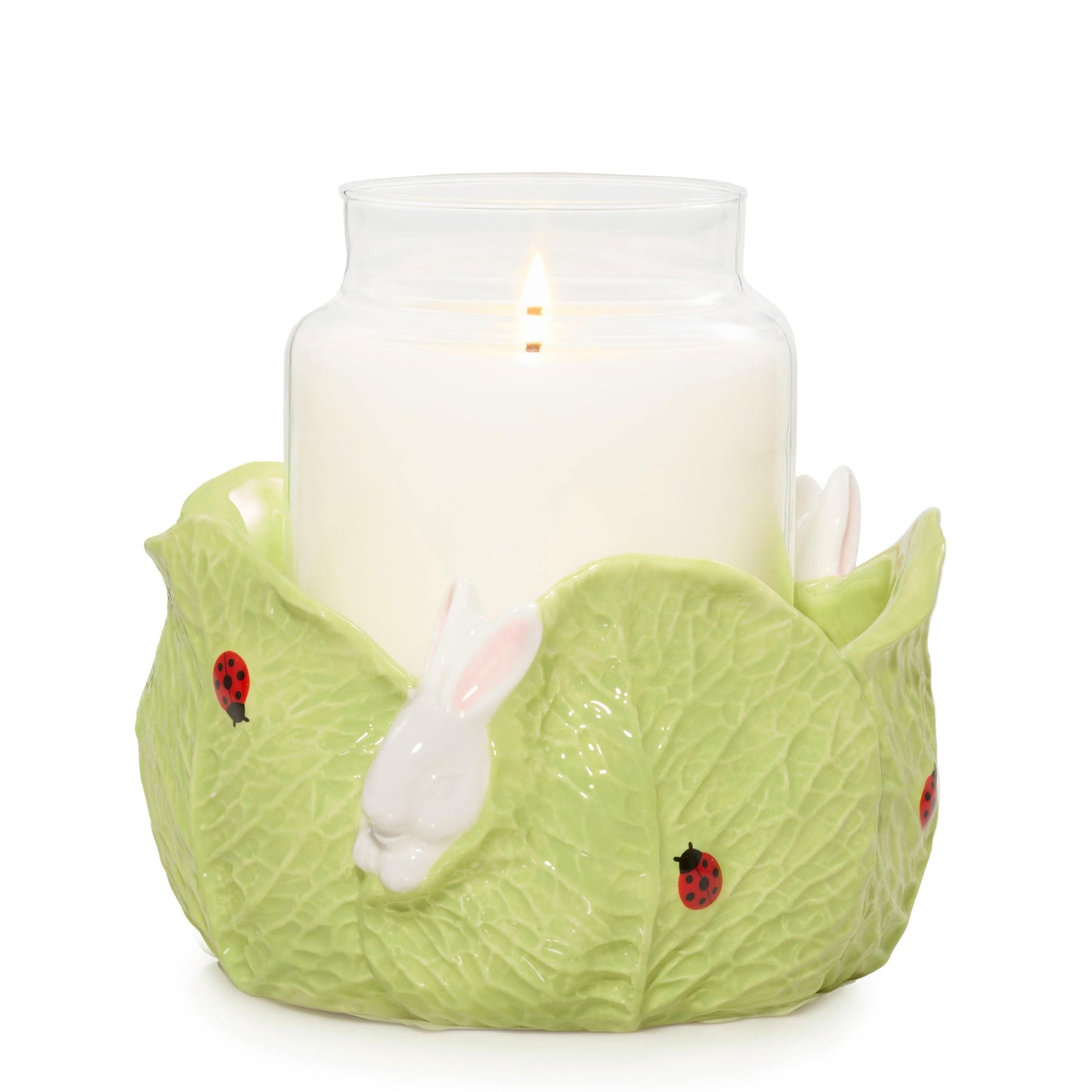 Ceramic Easter Bunny Jar Candle Holder HABL