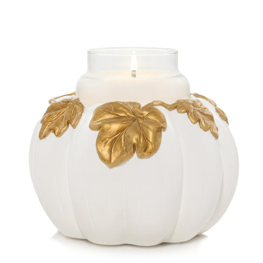 White Pumpkin Resin Holder 79JX